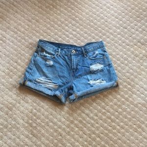 Articles of Society Denim Destroyed Shorts
